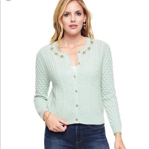 Juicy Couture Embellished Cable Sweater Cardigan